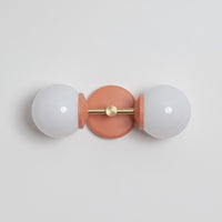Small Opal Glass Double Arm Wall Light - Colour Series