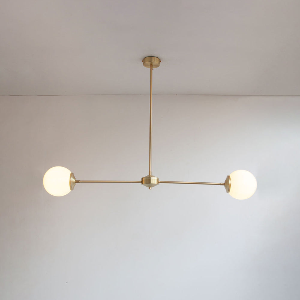 T-Bar Opal Glass Chandelier