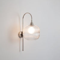 Arch Stemmed Wall light - Clear Reeded Glass