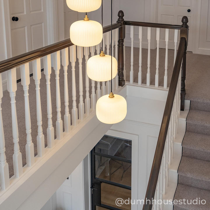 Opal Reeded Five Drop Pendant