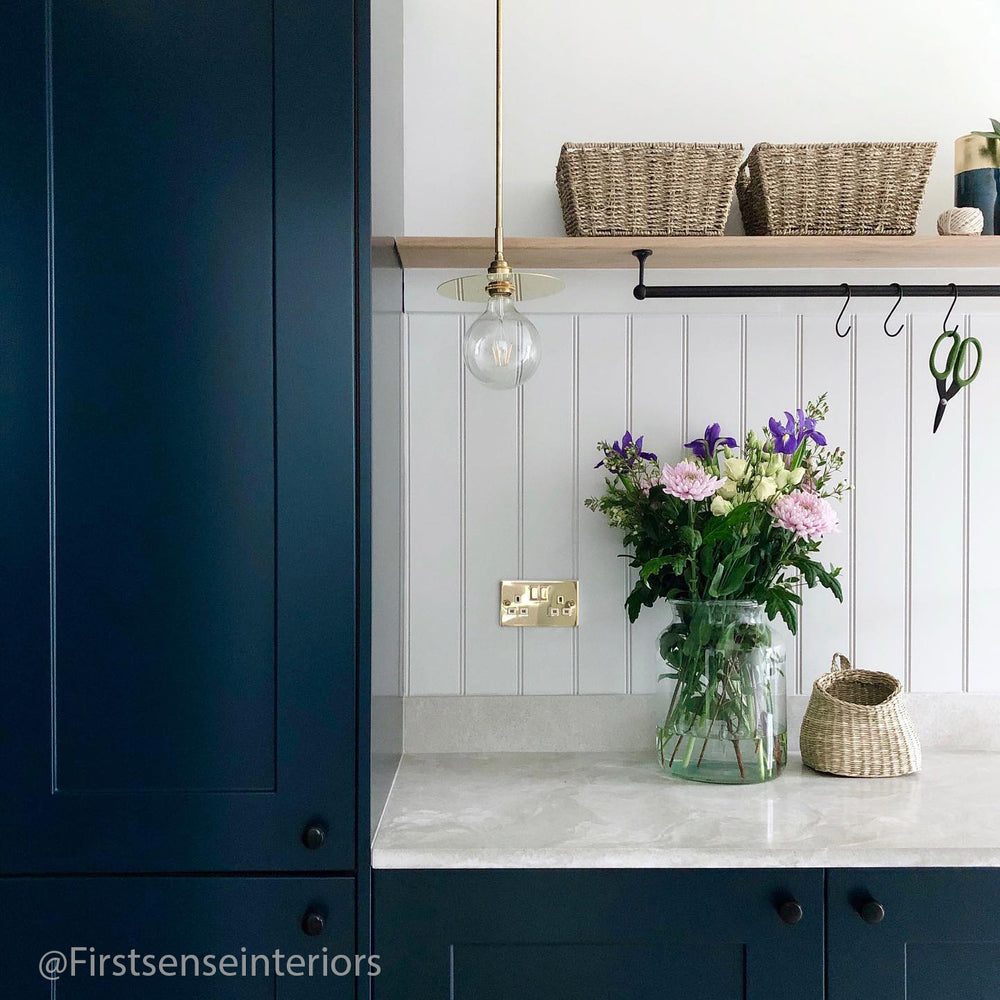 "Arc" Adjustable Stemmed Pendant Light - Brass (Outlet)