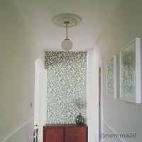 Large Opal Globe Stemmed Pendant Light