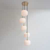 Opal Reeded Five Drop Pendant
