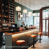 Clear Reeded Glass Pendant Light