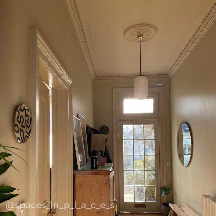 Long Opal Reeded Glass Cylinder Pendant Light