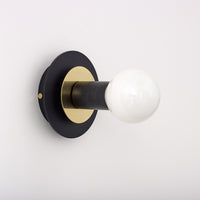 "Aureole" Wall Light - Black & Brass