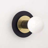 "Aureole" Wall Light - Black & Brass