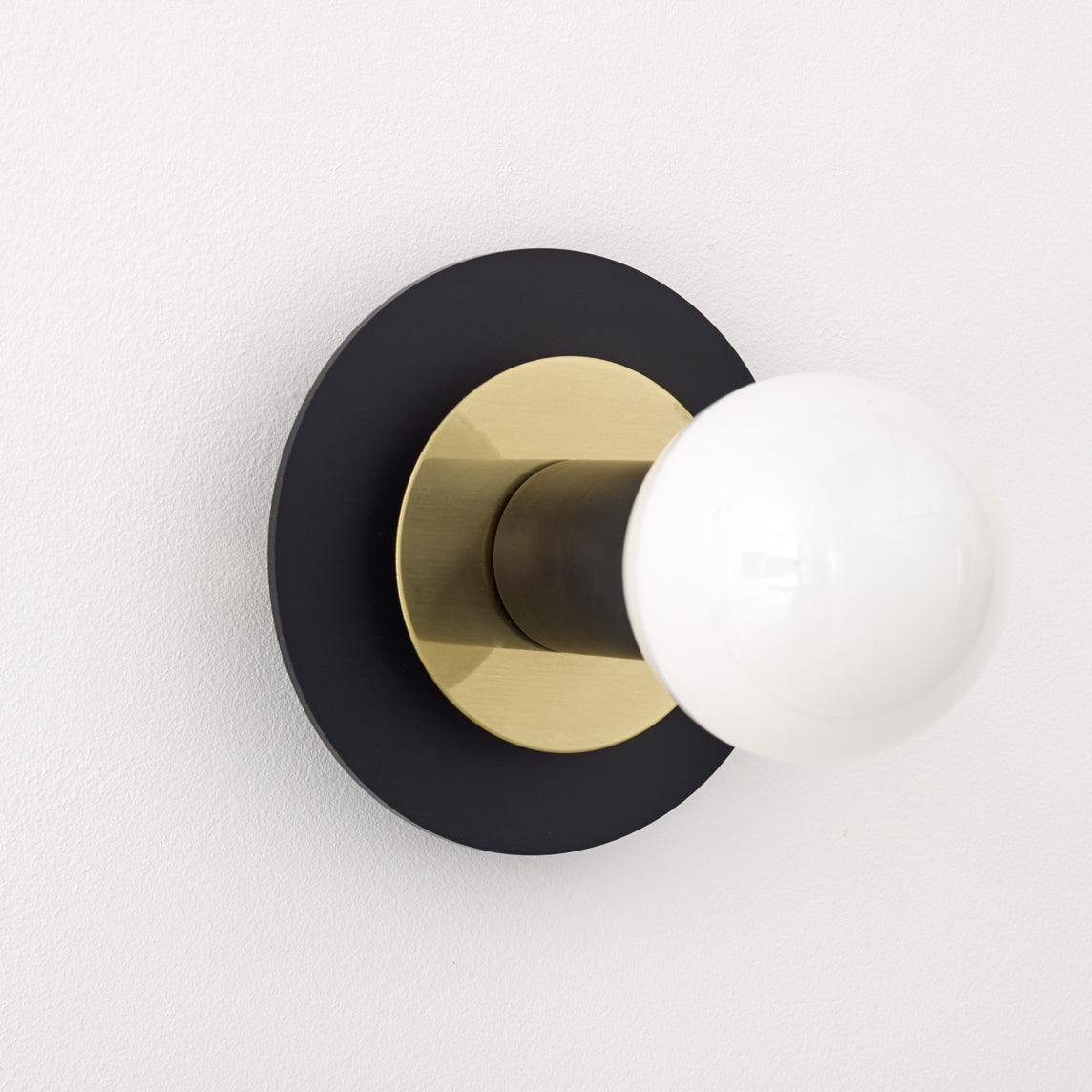 "Aureole" Wall Light - Black with Brass - (Outlet)