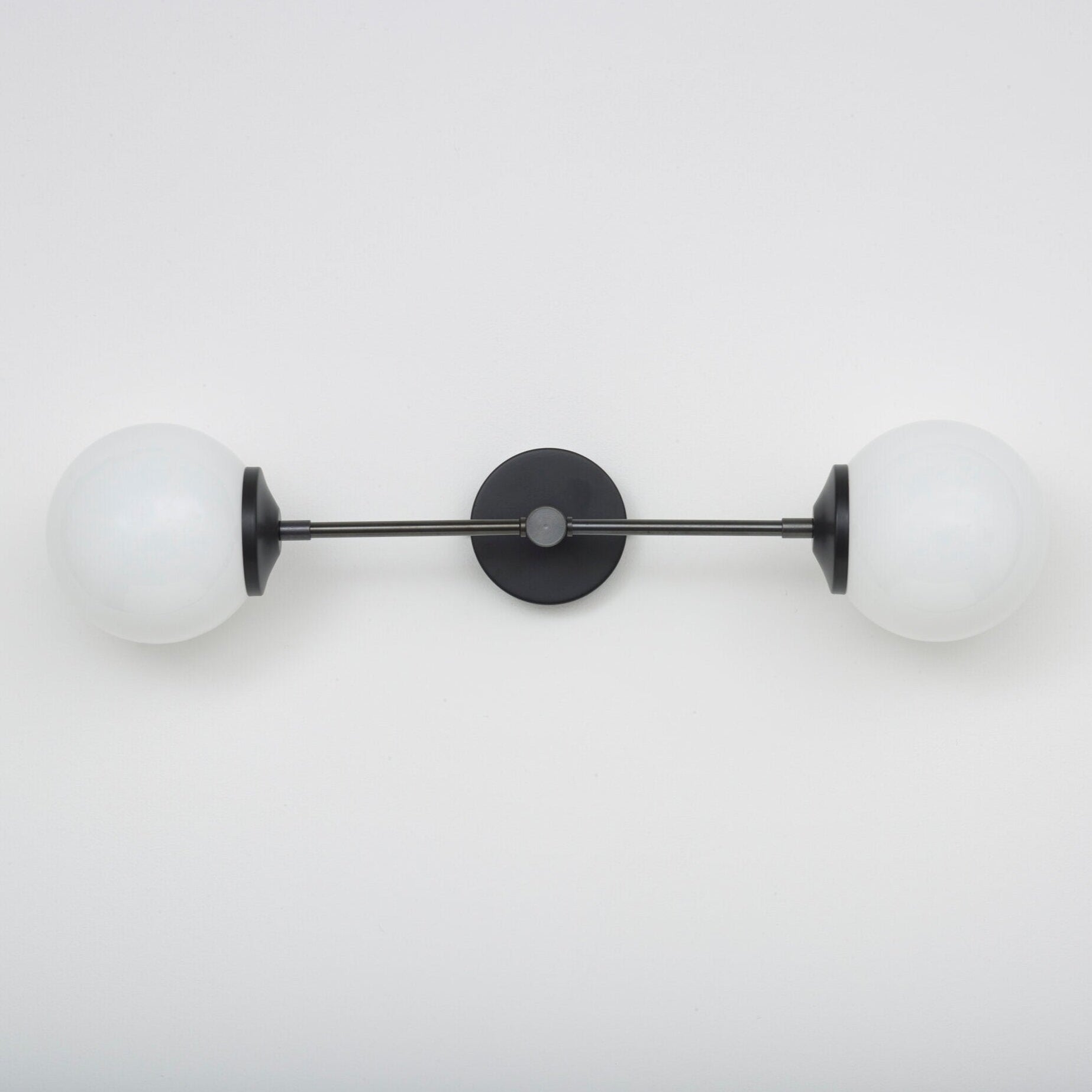 Opal Glass Double Arm Wall Light