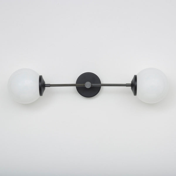 Opal Glass Double Arm Wall Light