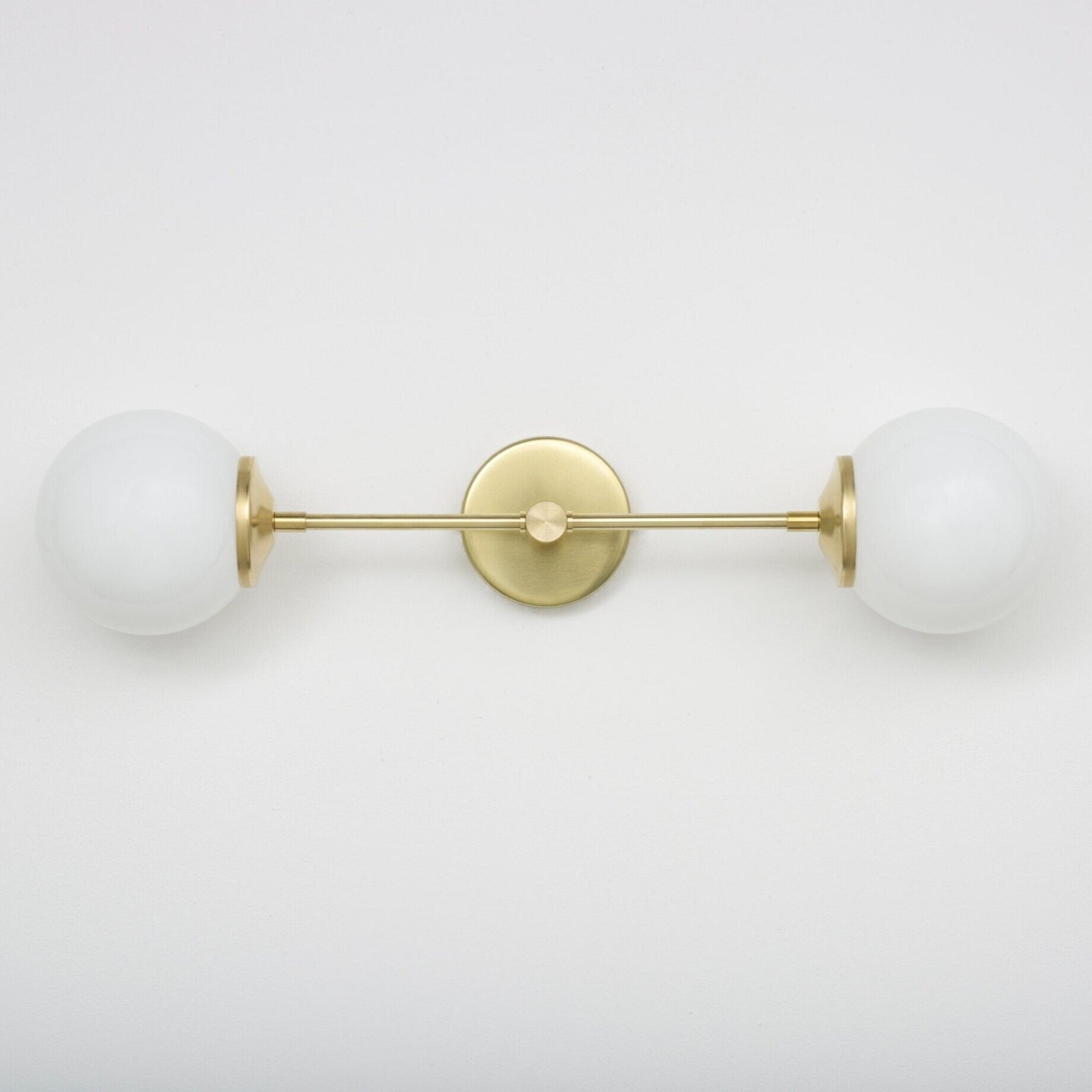Opal Glass Double Arm Wall Light