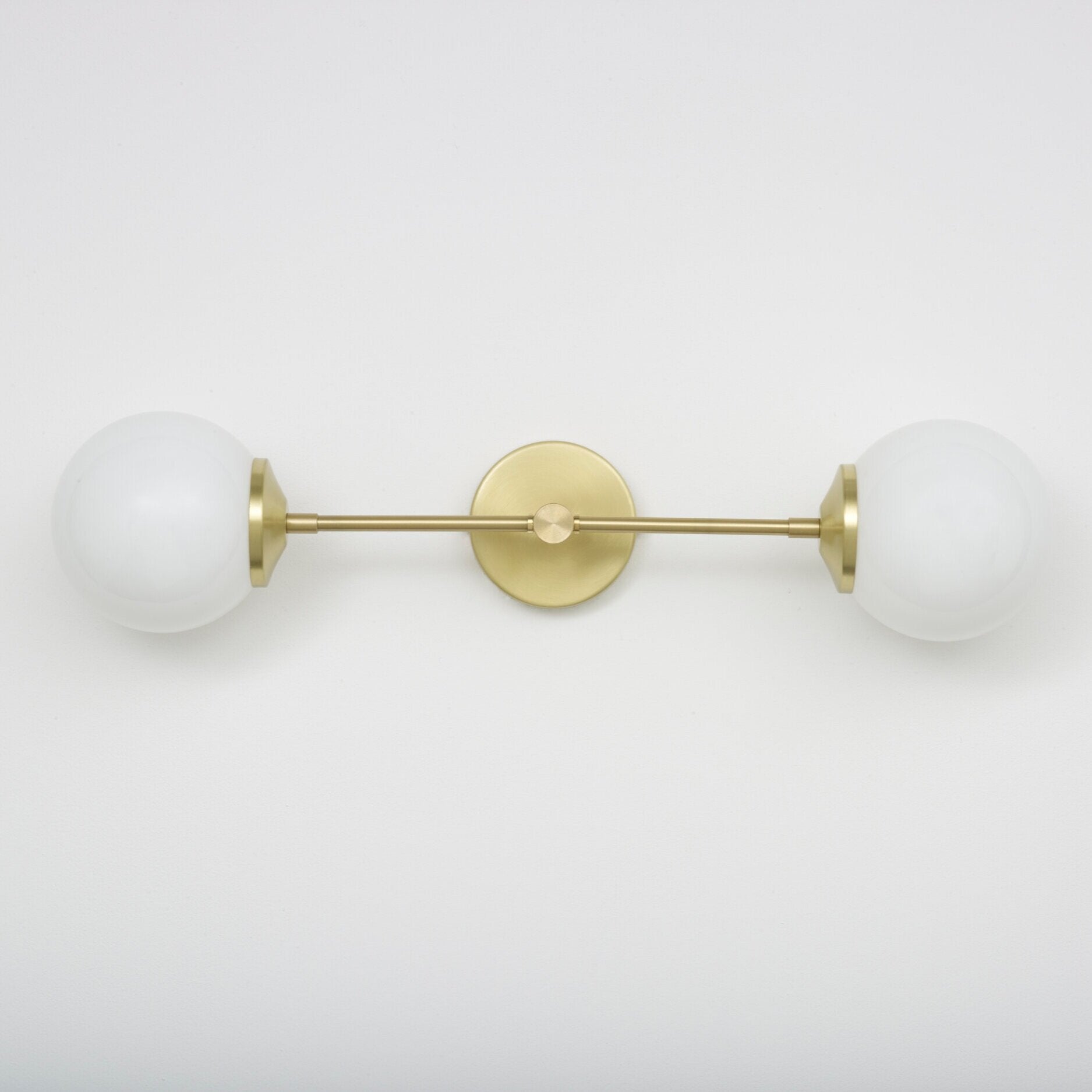 Opal Glass Double Arm Wall Light
