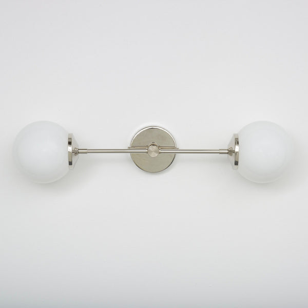 Opal Glass Double Arm Wall Light