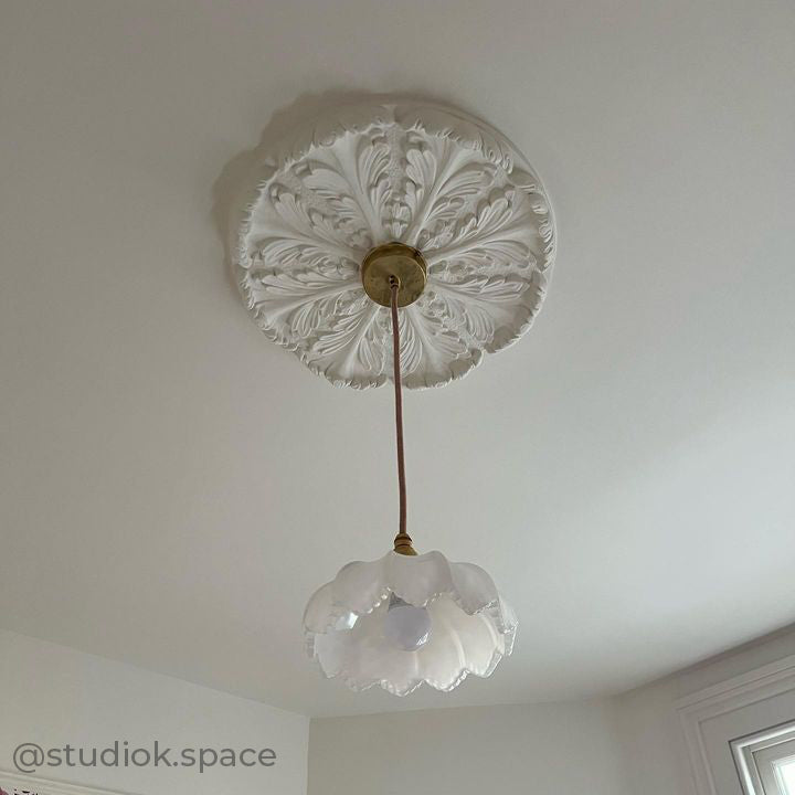 "Petal" Pendant Light - Opal Glass