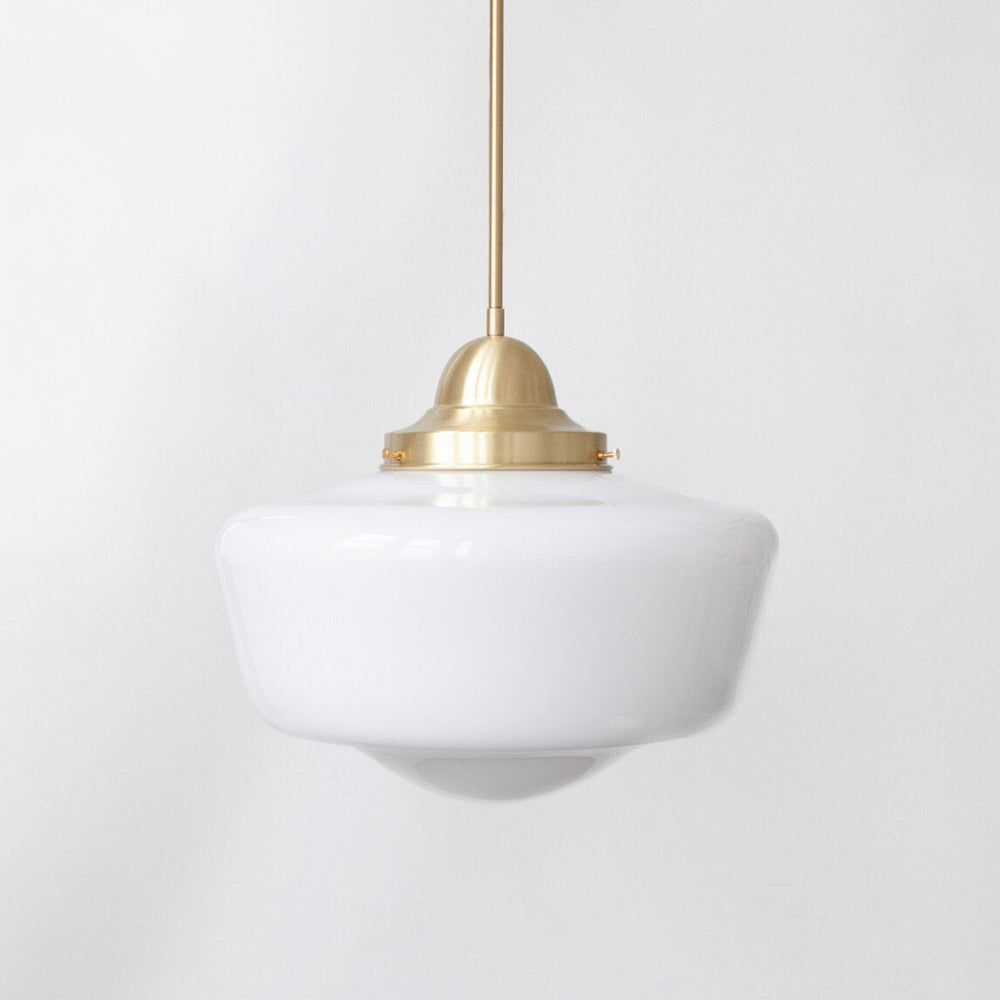 "Apollo" Large Pendant Light - Opal Glass