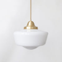 "Apollo" Large Pendant Light - Opal Glass