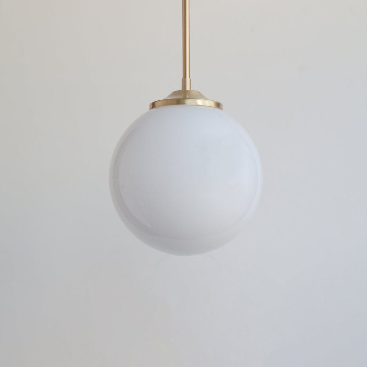Large Opal Glass Globe Pendant - (Outlet)