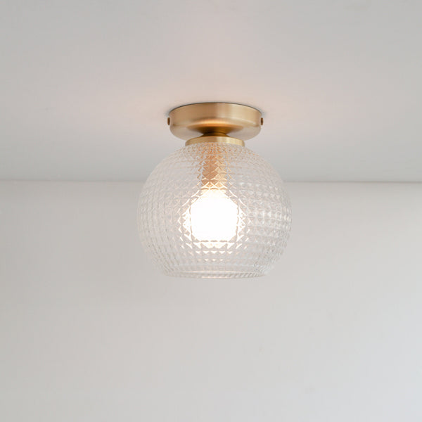 Diamond Glass Flush Ceiling Light