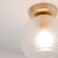 Diamond Glass Flush Ceiling Light