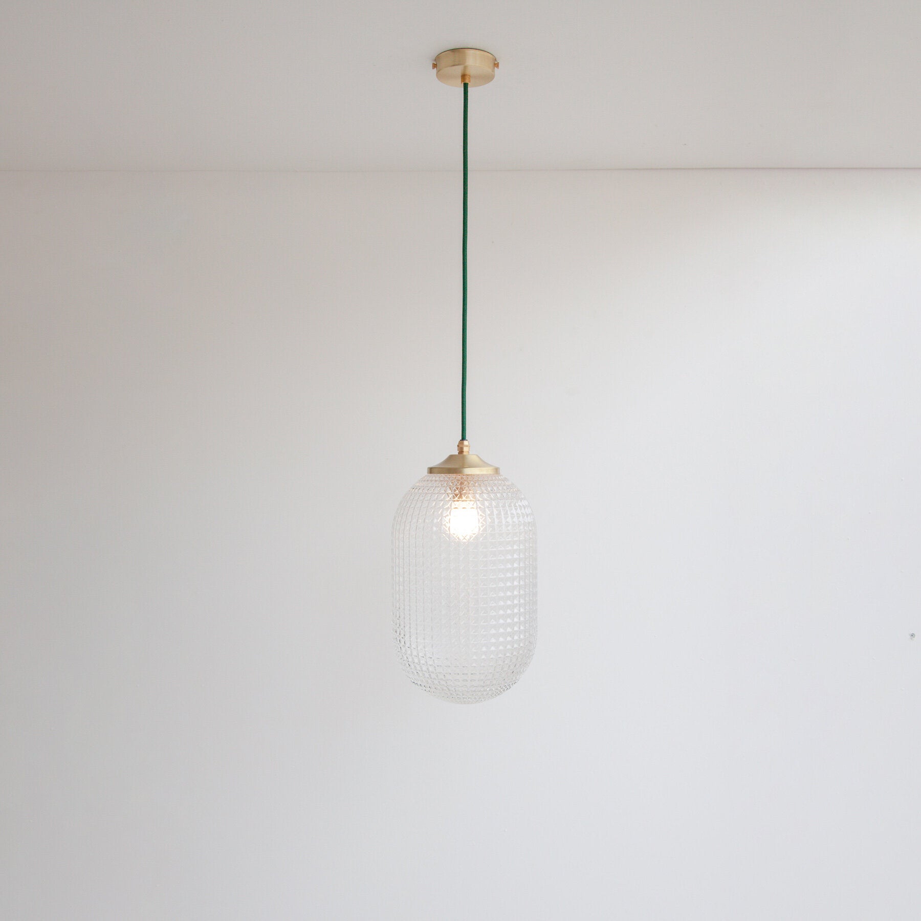 Long Diamond Glass Pendant Light
