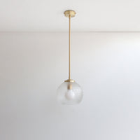 Large Diamond Glass Stemmed Pendant Light