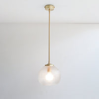 Large Diamond Glass Stemmed Pendant Light