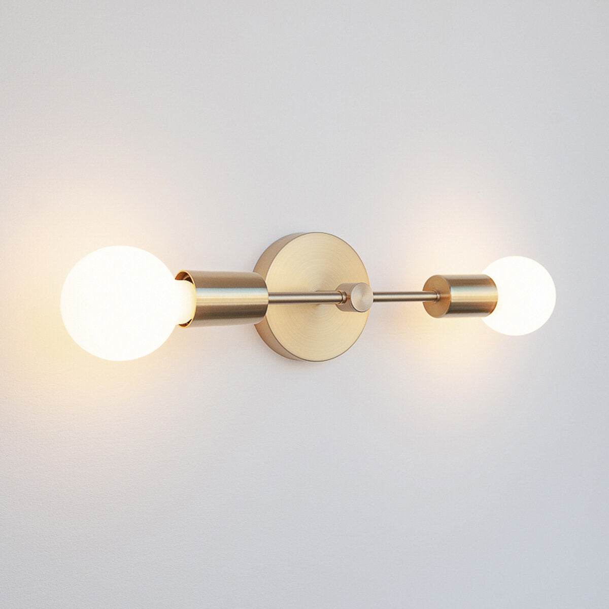 Double Arm Wall Light - Brass