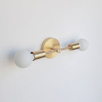 Double Arm Wall Light - Brass