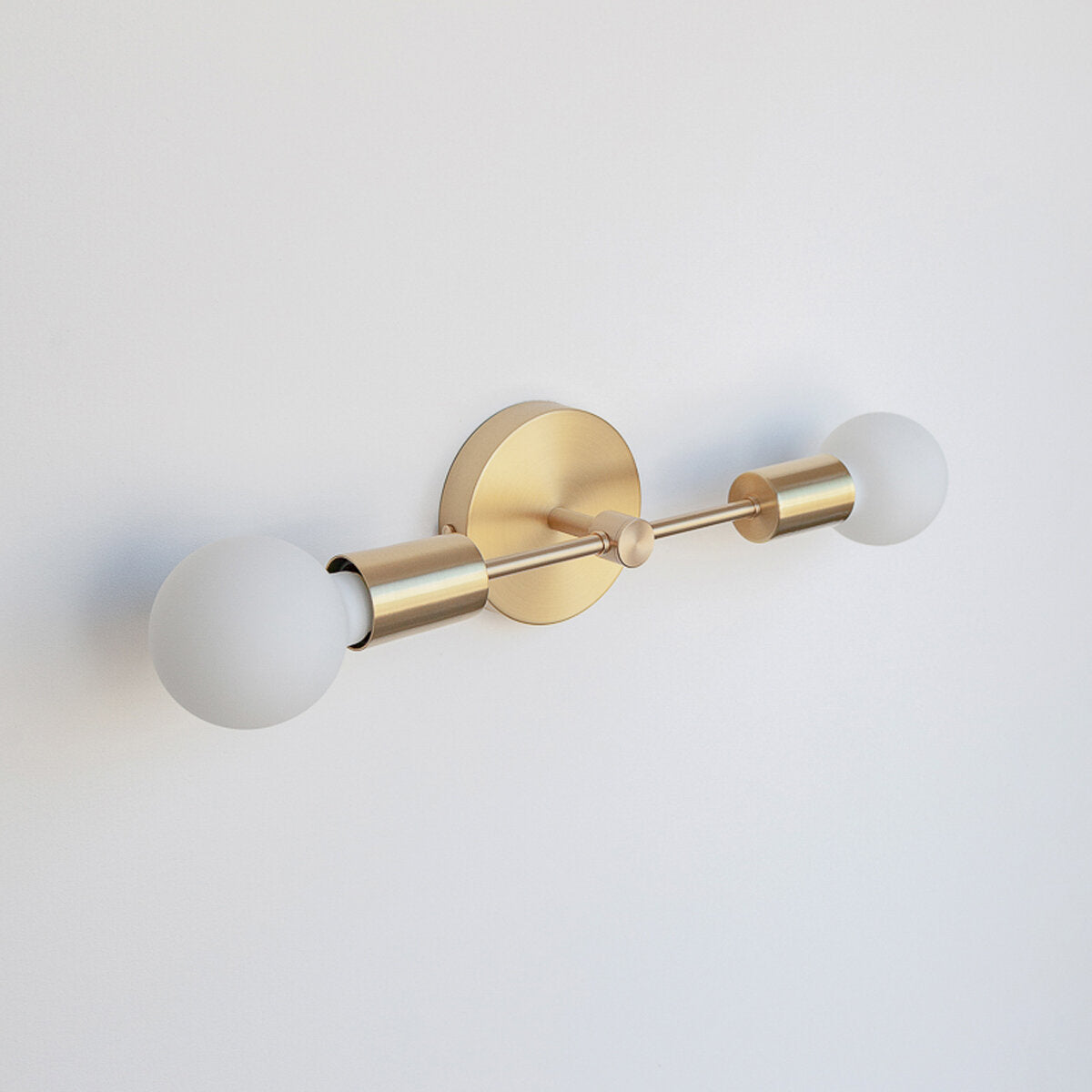 Double Arm Wall Light - Brass