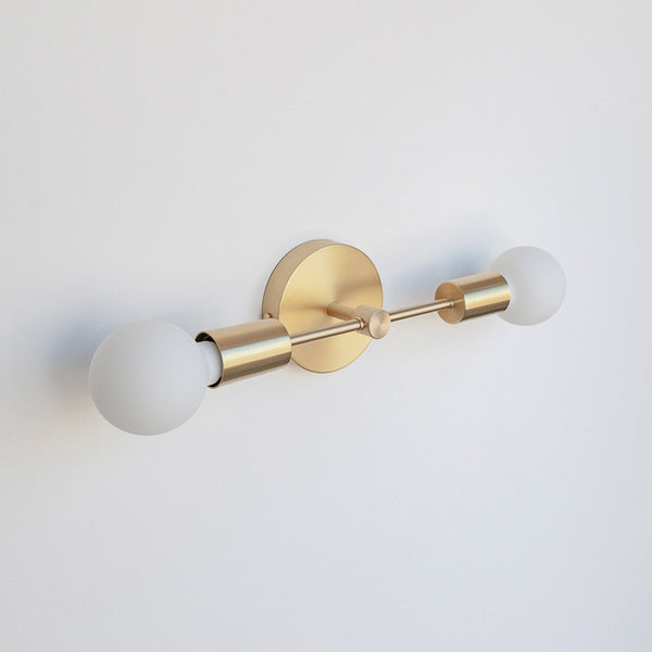 Double Arm Wall Light - Brass