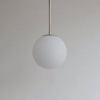 Large Matt Opal Globe Stemmed Pendant (Outlet)