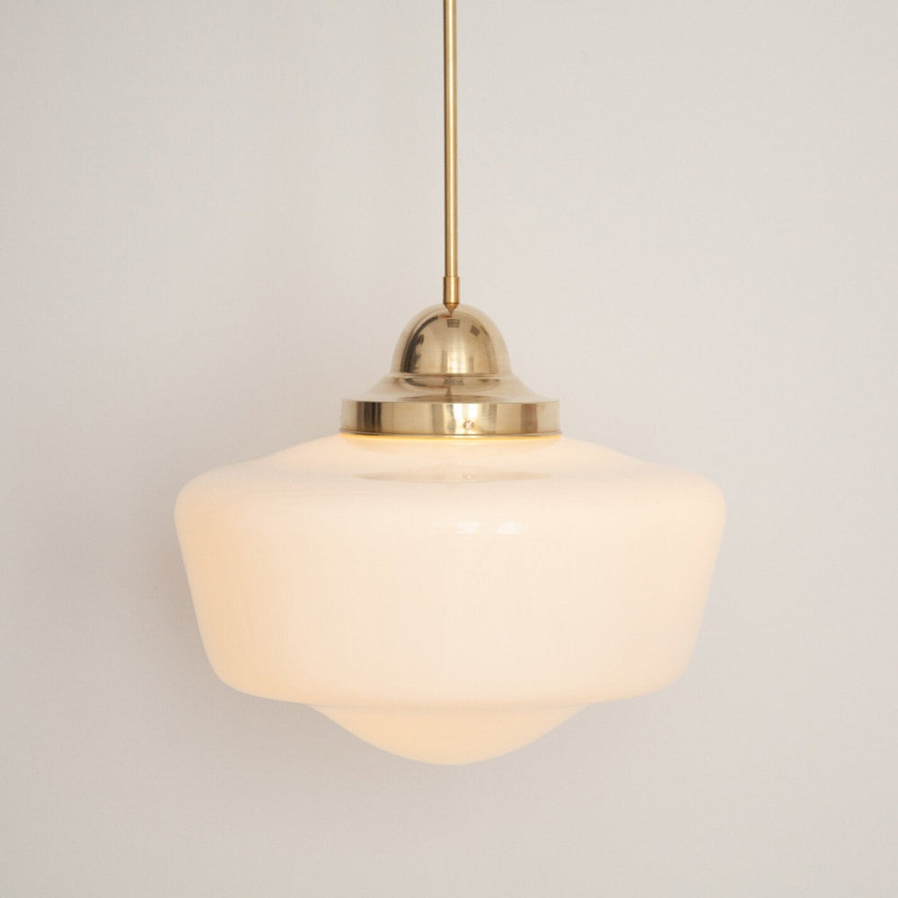 "Apollo" Large Pendant Light - Opal Glass