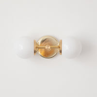 Small Opal Glass Double Arm Wall Light