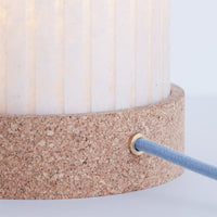 "Rian" Fluted Table Lamp - Cork