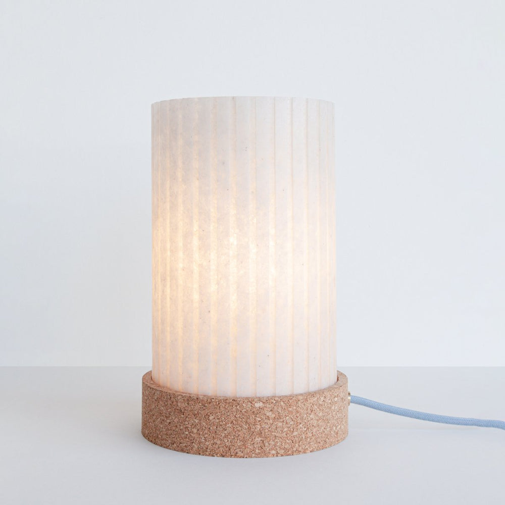 "Rian" Fluted Table Lamp - Cork