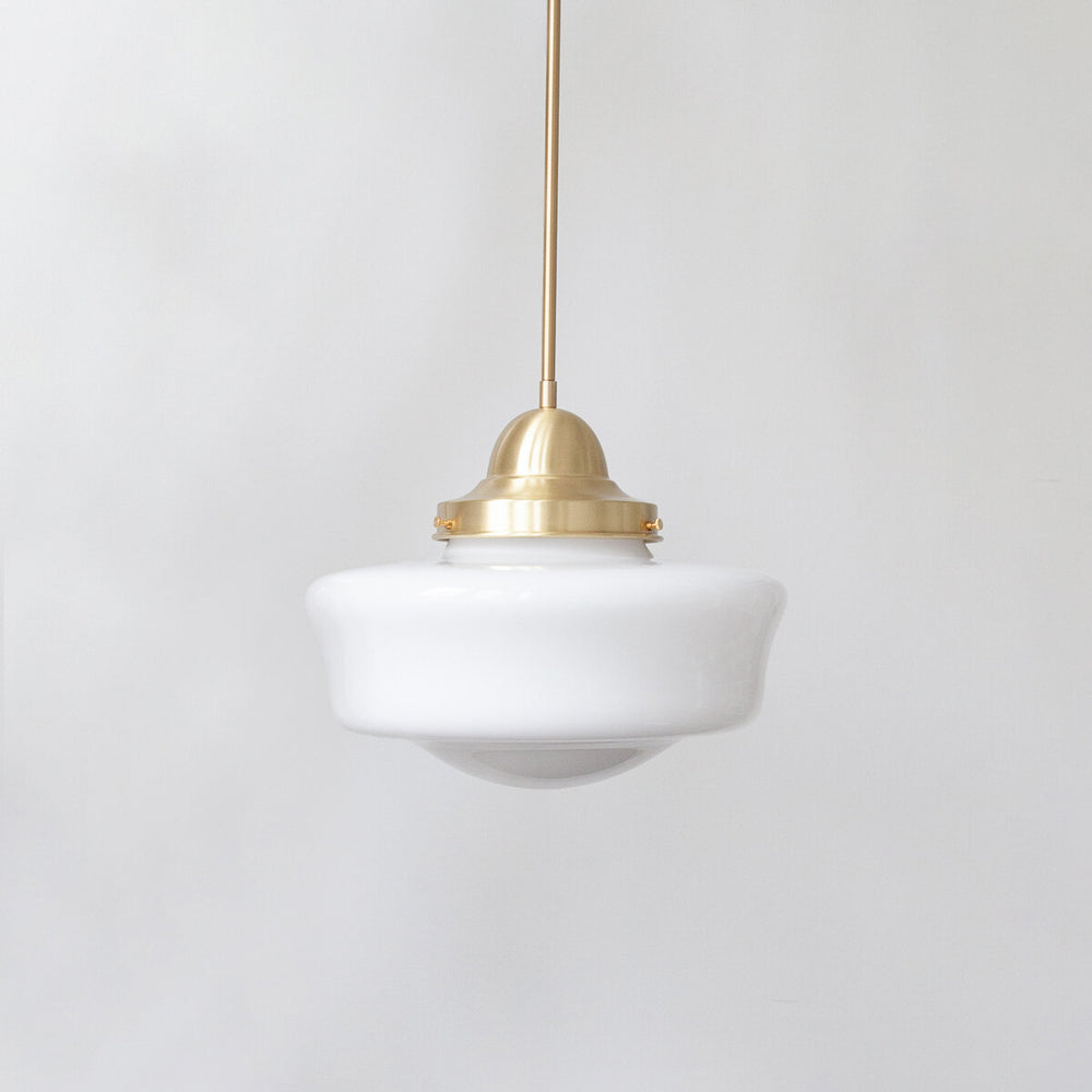 "Apollo" Medium Opal Glass Pendant Light (Outlet)