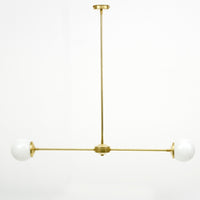 T-Bar Opal Glass Chandelier