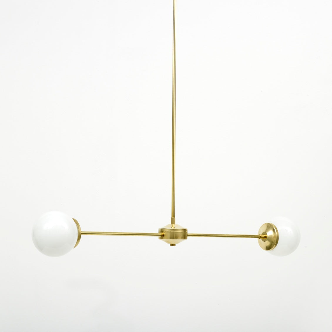 T-Bar Opal Glass Chandelier
