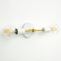 Double Arm Wall Light - White