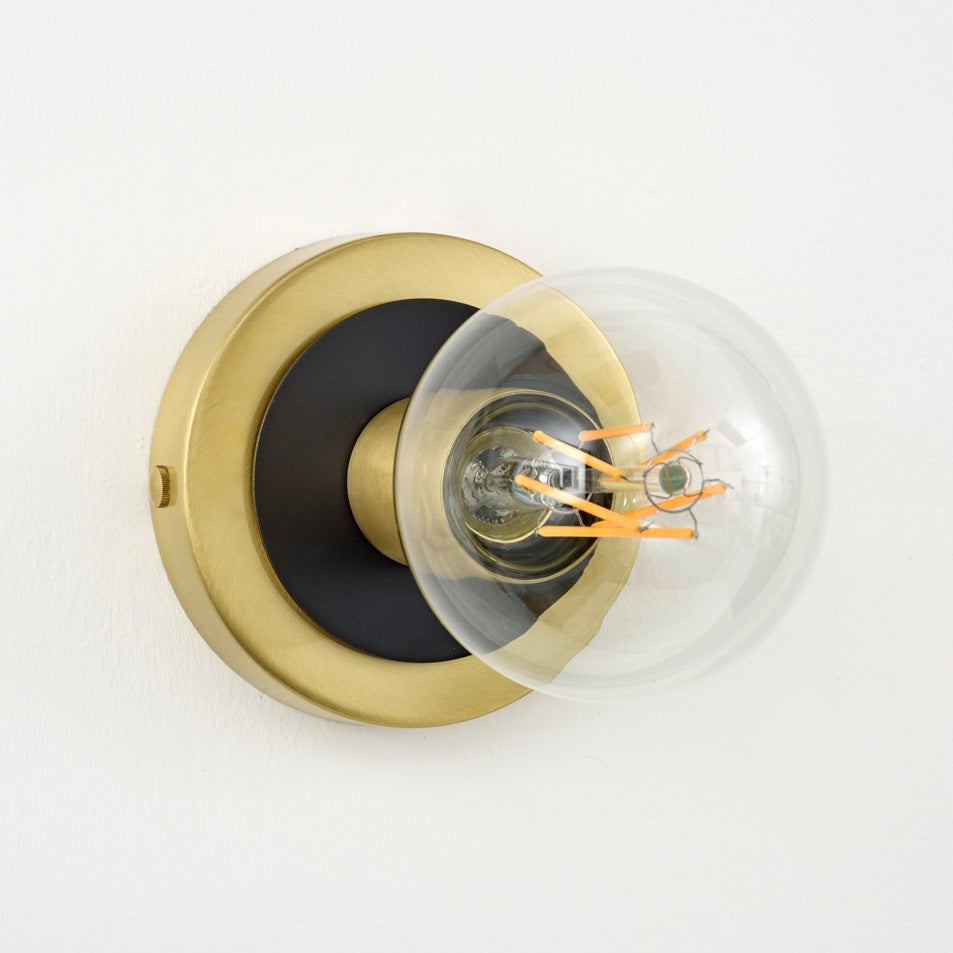 "Aureole" Wall Light - Brass with Black