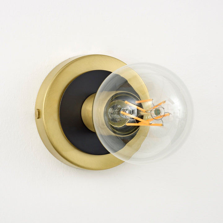 "Aureole" Wall Light - Brass with Black