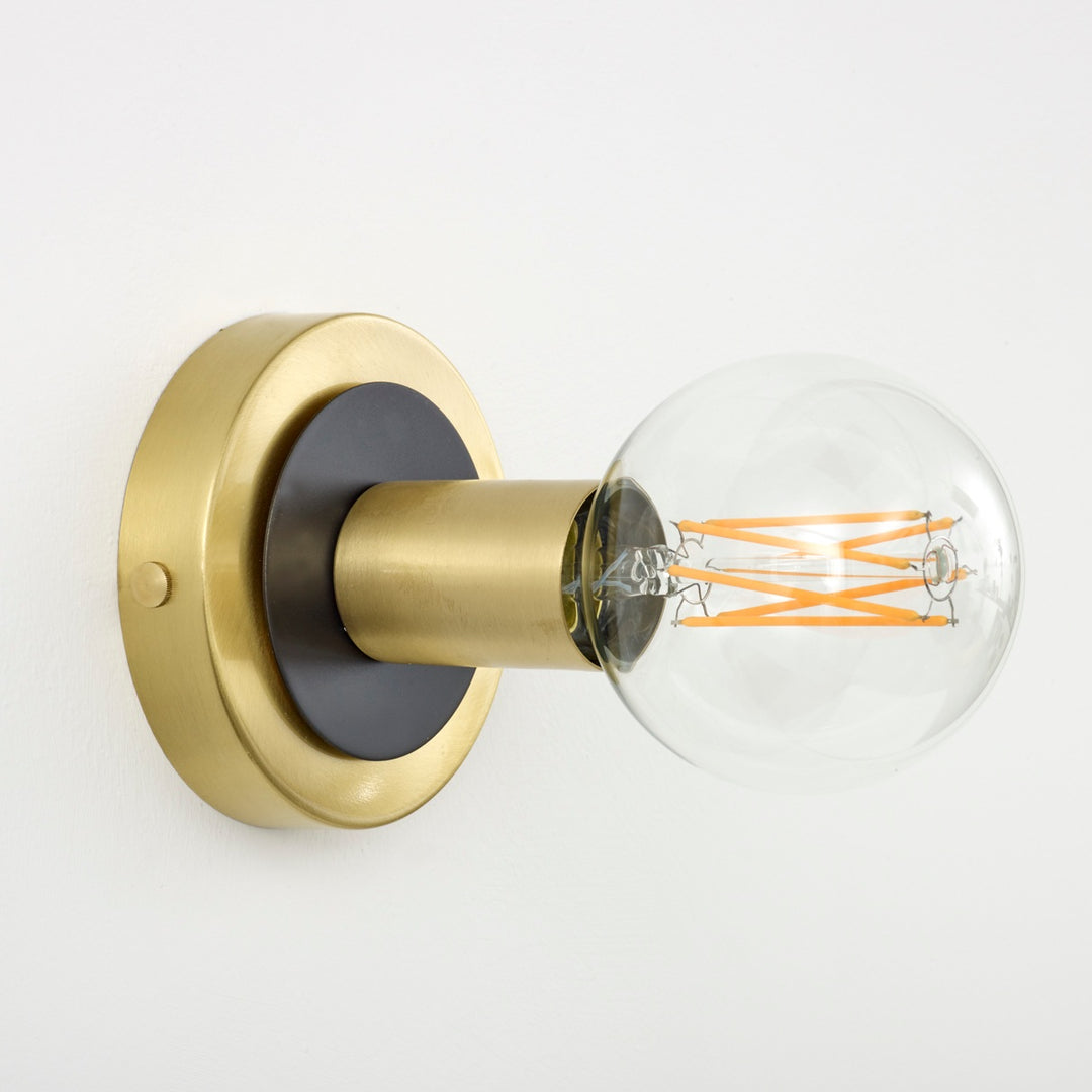"Aureole" Wall Light - Brass with Black