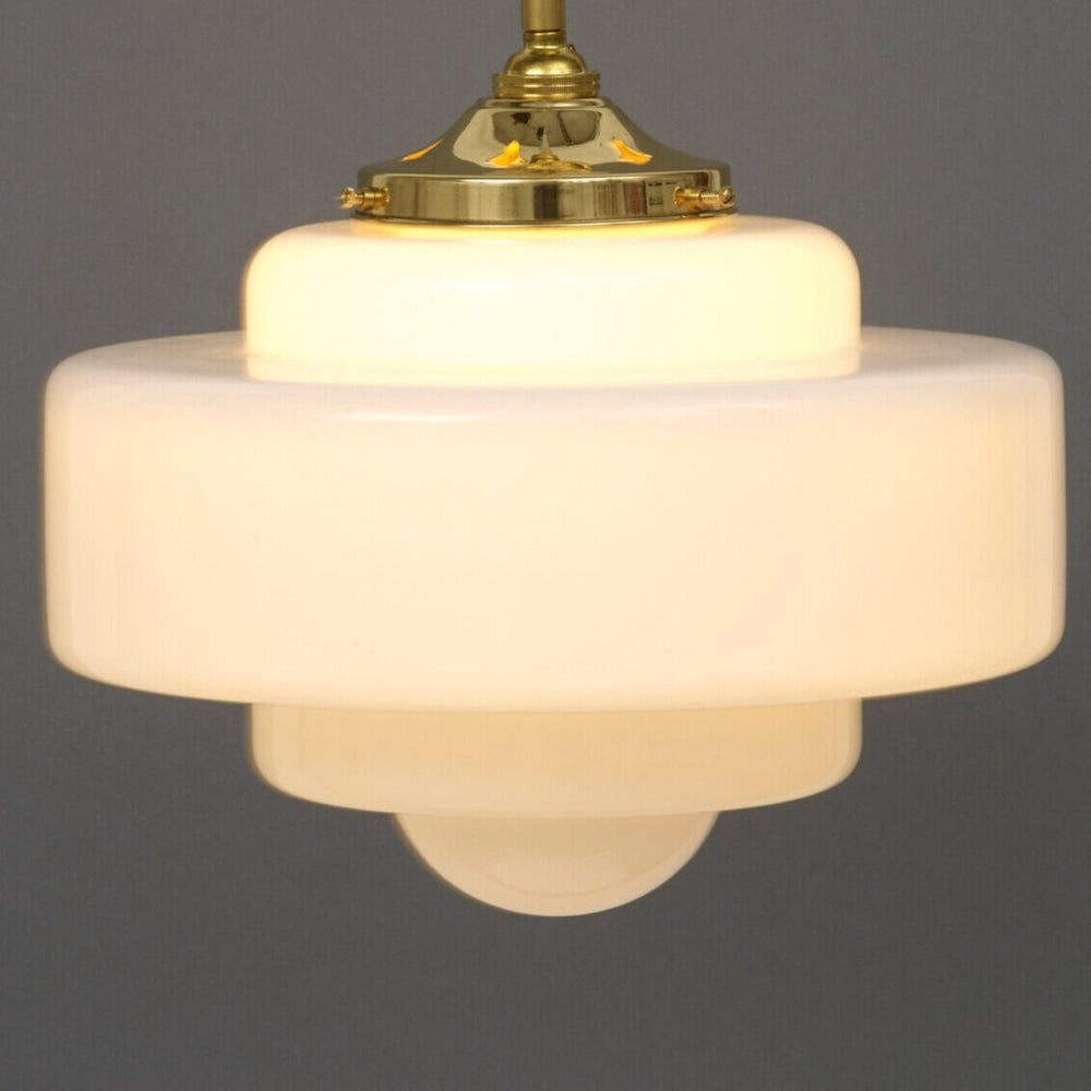 "Atlas" Opal Glass Stemmed Pendant Light