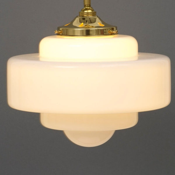 "Atlas" Opal Glass Stemmed Pendant Light