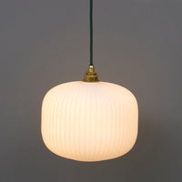 Opal Reeded Glass Pendant Light