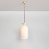"Kinvara" Long Pendant Light - White Ceramic