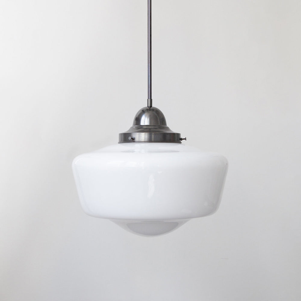 "Apollo" Large Pendant Light - Opal Glass