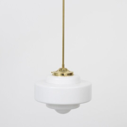 "Atlas" Opal Glass Stemmed Pendant Light