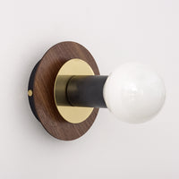 "Aureole" Wall Light - Walnut & Brass