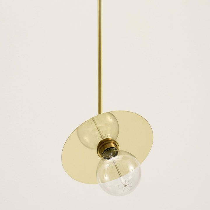 "Arc" Adjustable Stemmed Pendant Light - Brass
